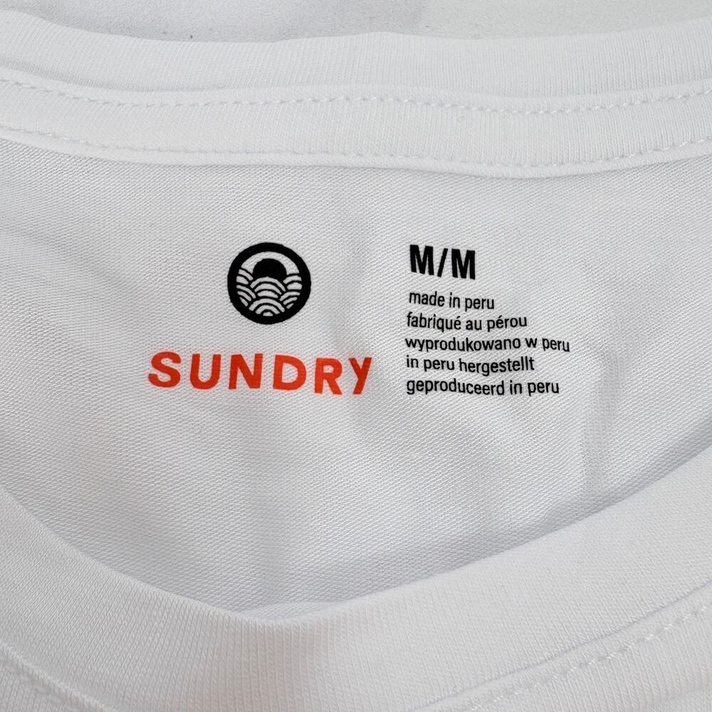 Sundry NWT Classic Elevated Essential Minimalist White Tee in Pima Cotton Size M - Picture 14 of 14